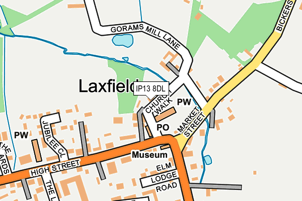 IP13 8DL map - OS OpenMap – Local (Ordnance Survey)