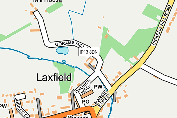 IP13 8DN map - OS OpenMap – Local (Ordnance Survey)