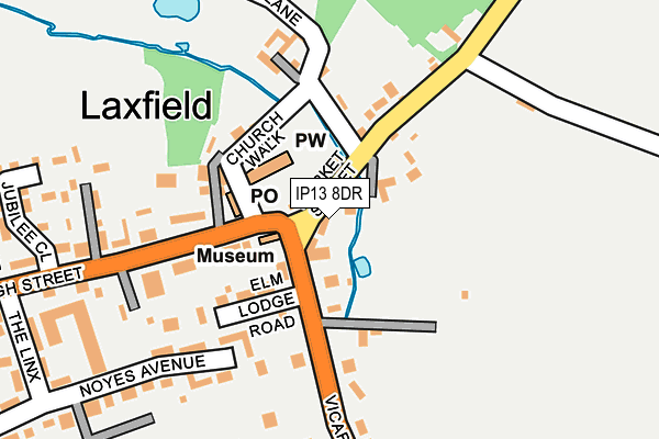 IP13 8DR map - OS OpenMap – Local (Ordnance Survey)