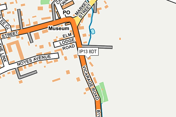 IP13 8DT map - OS OpenMap – Local (Ordnance Survey)