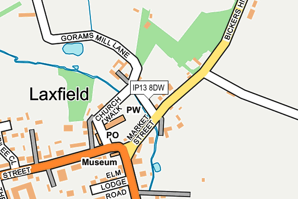 IP13 8DW map - OS OpenMap – Local (Ordnance Survey)