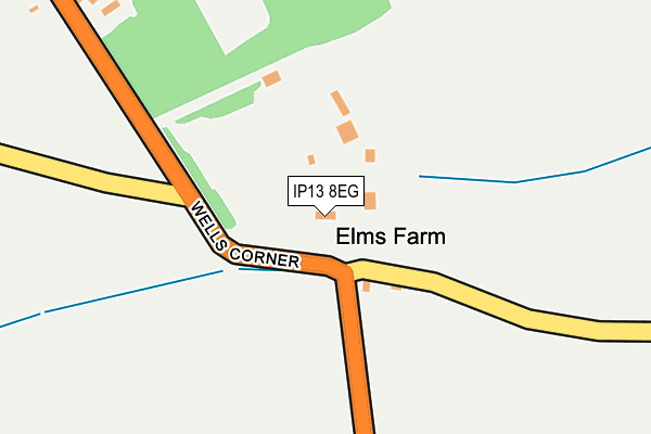 IP13 8EG map - OS OpenMap – Local (Ordnance Survey)