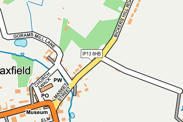 IP13 8HB map - OS OpenMap – Local (Ordnance Survey)