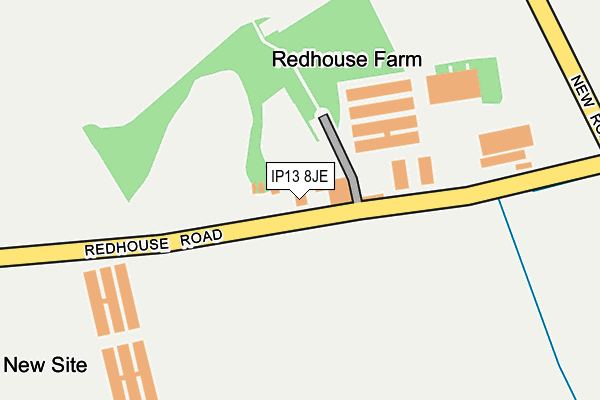 IP13 8JE map - OS OpenMap – Local (Ordnance Survey)