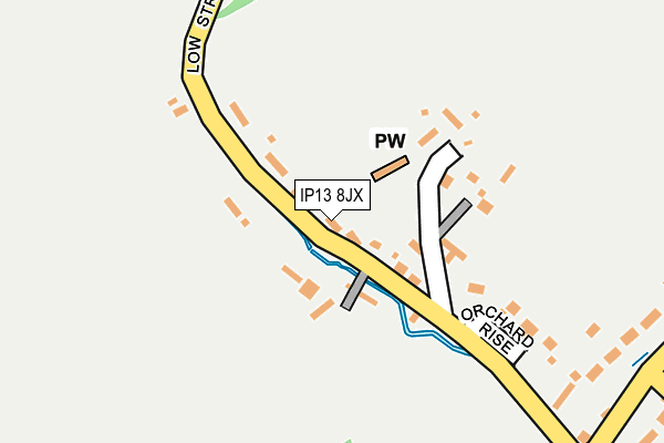 IP13 8JX map - OS OpenMap – Local (Ordnance Survey)
