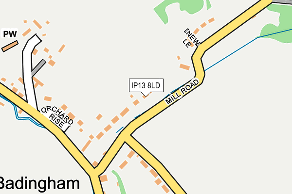 IP13 8LD map - OS OpenMap – Local (Ordnance Survey)