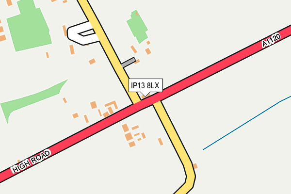 IP13 8LX map - OS OpenMap – Local (Ordnance Survey)