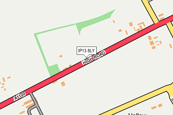 IP13 8LY map - OS OpenMap – Local (Ordnance Survey)