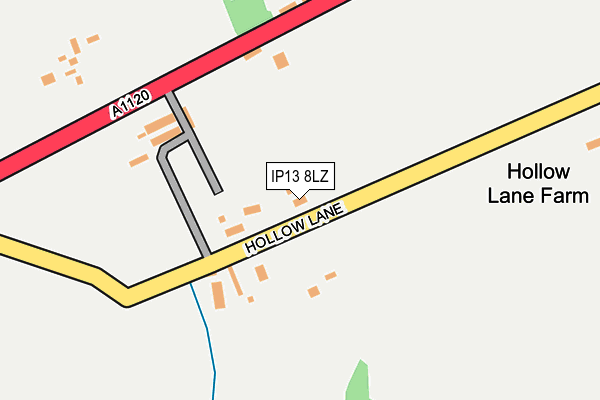 IP13 8LZ map - OS OpenMap – Local (Ordnance Survey)