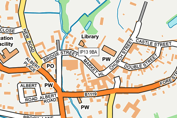 IP13 9BA map - OS OpenMap – Local (Ordnance Survey)