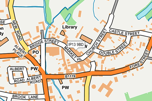 IP13 9BD map - OS OpenMap – Local (Ordnance Survey)