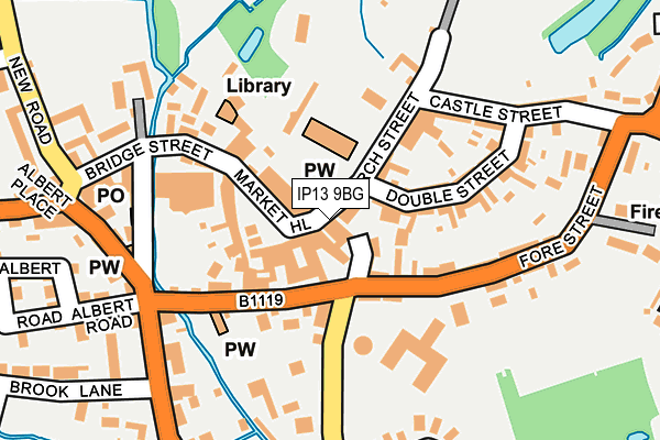 IP13 9BG map - OS OpenMap – Local (Ordnance Survey)
