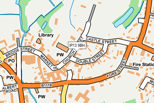 IP13 9BH map - OS OpenMap – Local (Ordnance Survey)