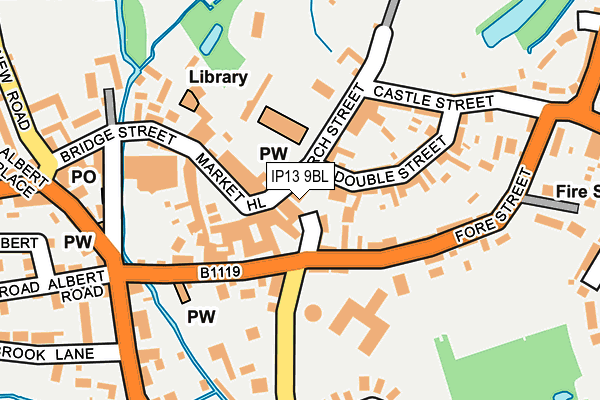 IP13 9BL map - OS OpenMap – Local (Ordnance Survey)