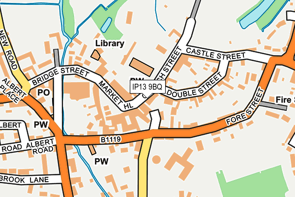 IP13 9BQ map - OS OpenMap – Local (Ordnance Survey)