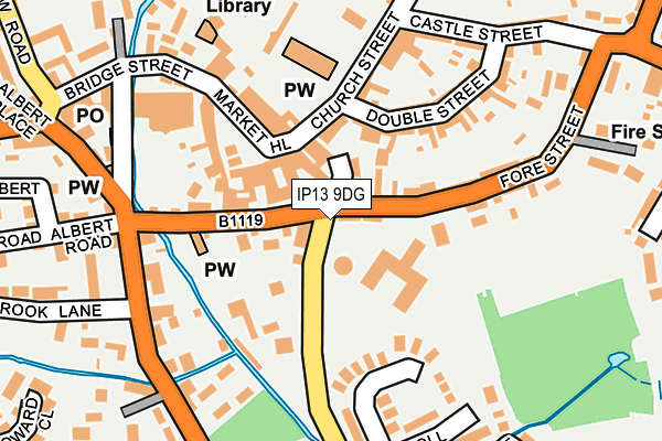 IP13 9DG map - OS OpenMap – Local (Ordnance Survey)