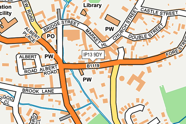 IP13 9DY map - OS OpenMap – Local (Ordnance Survey)