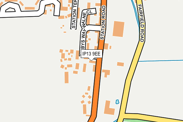 IP13 9EE map - OS OpenMap – Local (Ordnance Survey)