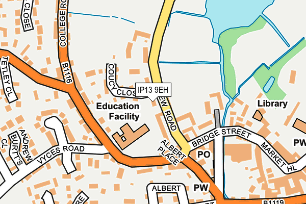 IP13 9EH map - OS OpenMap – Local (Ordnance Survey)