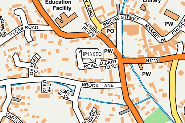 IP13 9EQ map - OS OpenMap – Local (Ordnance Survey)