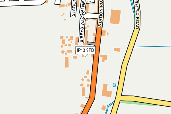 IP13 9FD map - OS OpenMap – Local (Ordnance Survey)