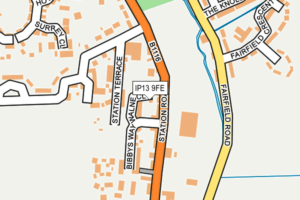 IP13 9FE map - OS OpenMap – Local (Ordnance Survey)