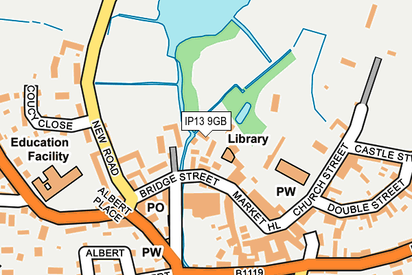 IP13 9GB map - OS OpenMap – Local (Ordnance Survey)
