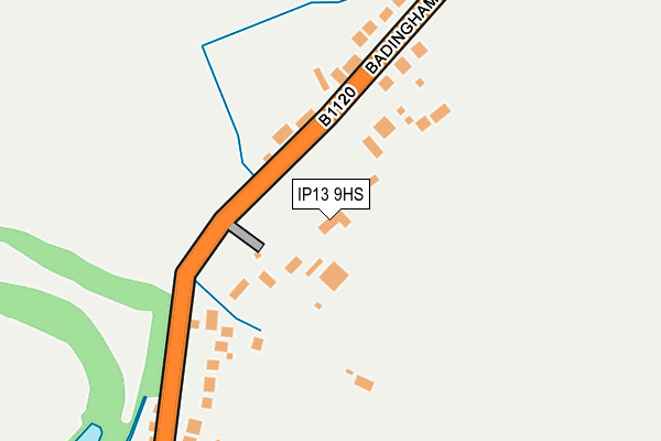IP13 9HS map - OS OpenMap – Local (Ordnance Survey)