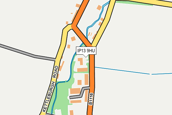 IP13 9HU map - OS OpenMap – Local (Ordnance Survey)