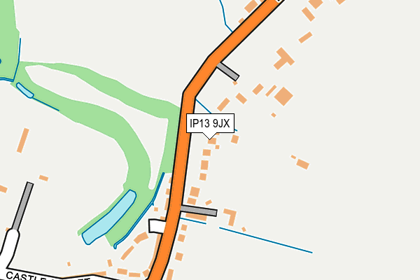 IP13 9JX map - OS OpenMap – Local (Ordnance Survey)