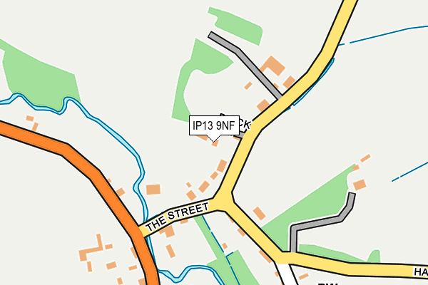 IP13 9NF map - OS OpenMap – Local (Ordnance Survey)