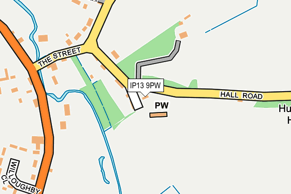 IP13 9PW map - OS OpenMap – Local (Ordnance Survey)