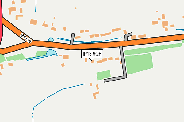 IP13 9QF map - OS OpenMap – Local (Ordnance Survey)