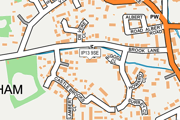 IP13 9SE map - OS OpenMap – Local (Ordnance Survey)