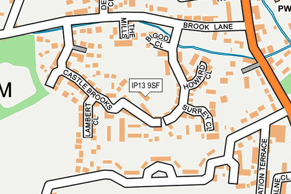 IP13 9SF map - OS OpenMap – Local (Ordnance Survey)