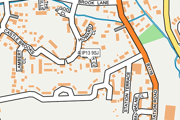 IP13 9SJ map - OS OpenMap – Local (Ordnance Survey)