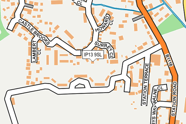 IP13 9SL map - OS OpenMap – Local (Ordnance Survey)
