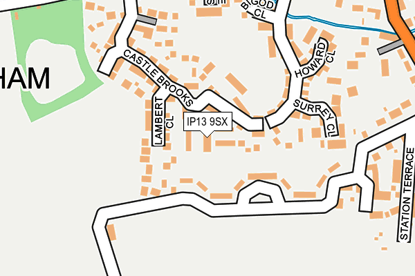IP13 9SX map - OS OpenMap – Local (Ordnance Survey)