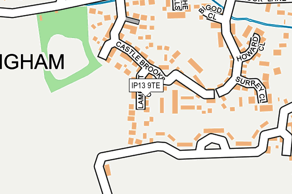 IP13 9TE map - OS OpenMap – Local (Ordnance Survey)