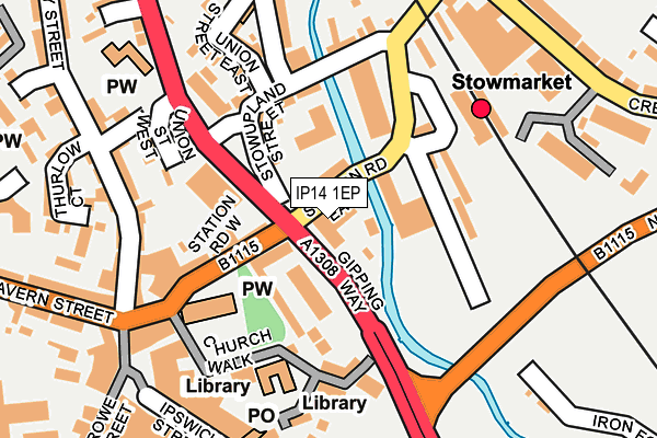 IP14 1EP map - OS OpenMap – Local (Ordnance Survey)