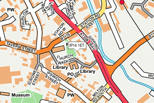 IP14 1ET map - OS OpenMap – Local (Ordnance Survey)