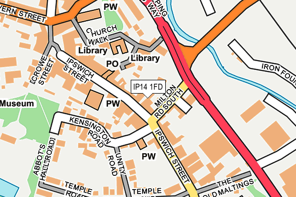 IP14 1FD map - OS OpenMap – Local (Ordnance Survey)