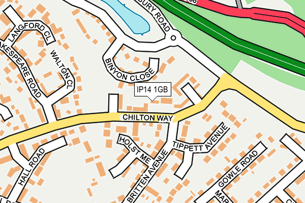 IP14 1GB map - OS OpenMap – Local (Ordnance Survey)