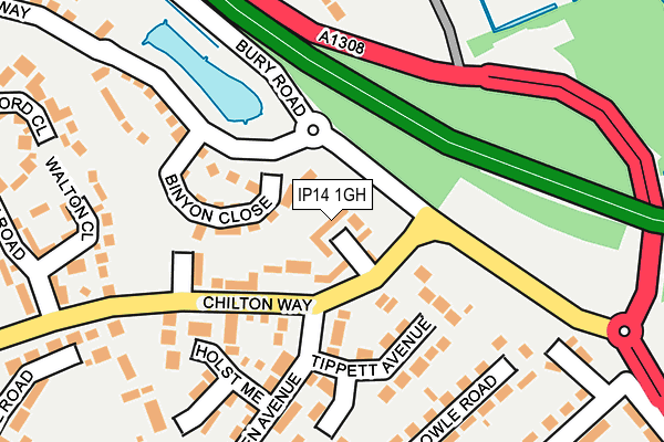 IP14 1GH map - OS OpenMap – Local (Ordnance Survey)