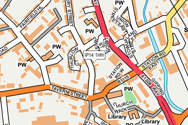 IP14 1HH map - OS OpenMap – Local (Ordnance Survey)