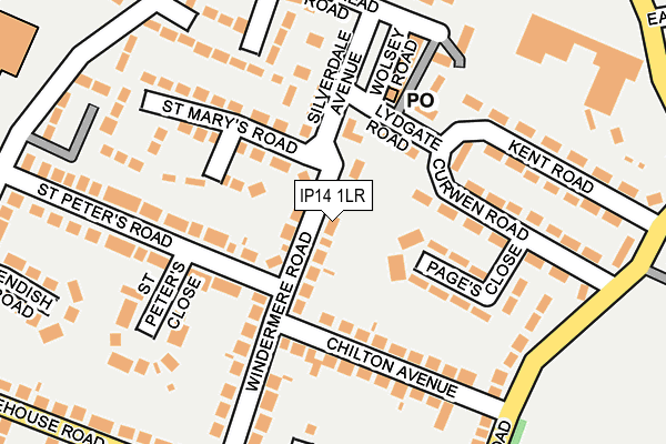 IP14 1LR map - OS OpenMap – Local (Ordnance Survey)