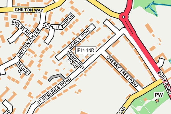 IP14 1NR map - OS OpenMap – Local (Ordnance Survey)