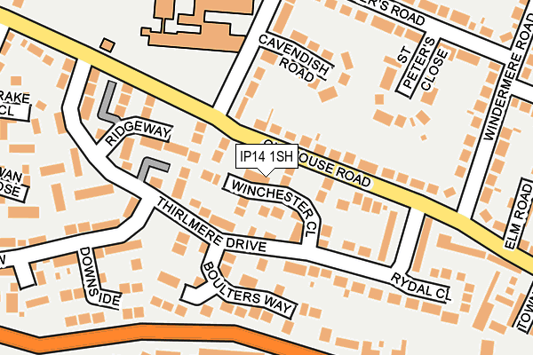 IP14 1SH map - OS OpenMap – Local (Ordnance Survey)