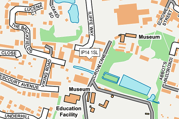 IP14 1SL map - OS OpenMap – Local (Ordnance Survey)