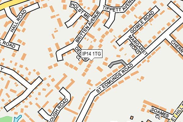 IP14 1TG map - OS OpenMap – Local (Ordnance Survey)